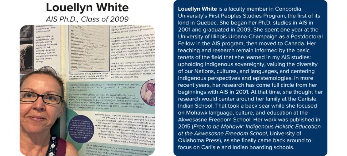 Louellyn White, AIS Alumni