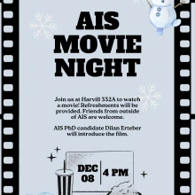 AIS Movie Night, December 8th @ 4PM in Harvill 332A
