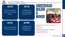 AIS Undergraduate Major and Minor Core Courses